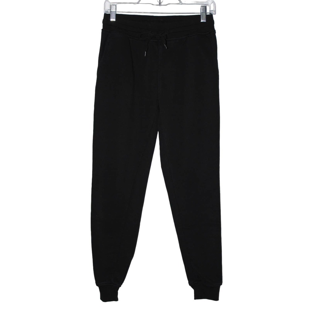 Women's T by Alexander Wang Black Cotton Pull On Drawstring Joggers Pants Size S